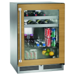 Perlick 24-Inch Signature Series Stainless Steel Panel Ready Glass Door Outdoor Beverage Center - Right Hinged - HP24BO-4-4R