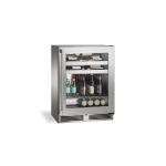 Perlick 24-Inch Signature Series Shallow Depth Stainless Steel Glass Door Outdoor Beverage Center - Right Hinged - HH24BO-4-3R