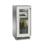 Perlick 15-Inch Signature Series Marine & Coastal Series Stainless Steel Panel Ready Glass Door Outdoor Beverage Center W/ Door Lock - Left Hinge - HP15BM-4-4LL - Image 2