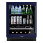 True ADA Height 24 Inch 105 Can 12 Bottle Left Hinge Glass Door Outdoor Beverage Center - Cobalt w/ Pewter Handle - TUBADA-24-LG-A~078-H05