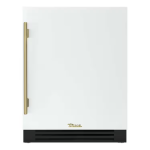 True ADA Height 24 Inch 105 Can 12 Bottle Right Hinge Outdoor Beverage Center - Matte White w/ Brass Handle - TUBADA-24-RS-A~030-H01