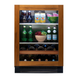 True 24 Inch 13 Bottle 147 Can Right Hinge Glass Door Outdoor Beverage Center - Overlay Ready - TBC-24-R-OG-C