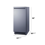 Summit 68 Lb. 15-in Right Hinge Outdoor ADA Compliant Clear Icemaker - BIM63OSADA - Image 4