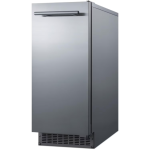 Summit Commercial 62 Lb. 15-Inch Outdoor Rated Clear Ice Maker With Gravity Drain - Stainless Steel - BIM68OSGDR