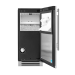 True 15 Inch 85 Lb. Left Hinge Outdoor Ice Maker - Cobalt w/ Brass Handle - TUI-15-L-OP-D~DSK-078-H01 - Image 2