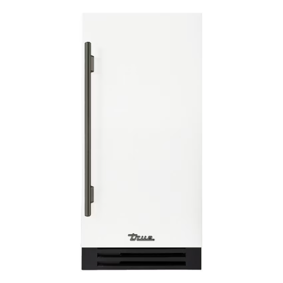 duttpack-40193 True ADA Height 15 Inch 75 Lb. Right Hinge Outdoor Ice Maker - Matte White w/ Pewter Handle - TUIADA-15-RS-A~030-H05 - Image 1