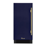 True ADA Height 15 Inch 75 Lb. Left Hinge Outdoor Ice Maker - Cobalt w/ Brass Handle - TUIADA-15-LS-A~078-H01