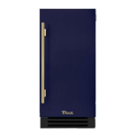 True ADA Height 15 Inch 75 Lb. Right Hinge Outdoor Ice Maker - Cobalt w/ Brass Handle - TUIADA-15-RS-A~078-H01