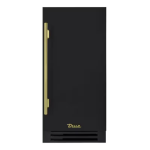 True ADA Height 15 Inch 75 Lb. Right Hinge Outdoor Ice Maker - Matte Black w/ Brass Handle - TUIADA-15-RS-A~027-H01