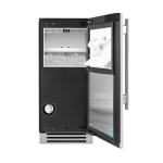 True 15 Inch 85 Lb. Left Hinge Outdoor Ice Maker - Cobalt w/ Pewter Handle - TUI-15-L-OP-D~DSK-078-H05 - Image 2