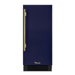 True 15 Inch 85 Lb. Right Hinge Outdoor Ice Maker - Cobalt w/ Brass Handle - TUI-15-R-OP-D~DSK-078-H01