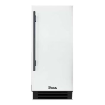 True 15 Inch 85 Lb. Right Hinge Outdoor Ice Maker - Matte White w/ Pewter Handle - TUI-15-R-OP-D~DSK-030-H05