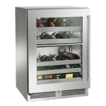 Perlick 24-Inch Signature Series Stainless Steel Glass Door Outdoor Dual Zone Wine Reserve - Left Hinged - HP24DO-4-3L