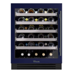 True ADA Height 24 Inch 40 Bottle Left Hinge Glass Door Outdoor Wine Cabinet - Cobalt w/ Pewter Handle - TUWADA-24-LG-A~078-H05