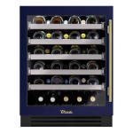 True ADA Height 24 Inch 40 Bottle Left Hinge Glass Door Outdoor Wine Cabinet - Cobalt w/ Brass Handle - TUWADA-24-LG-A~078-H01