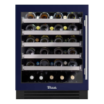 True ADA Height 24 Inch 40 Bottle Left Hinge Glass Door Outdoor Wine Cabinet - Cobalt w/ Stainless Steel Handle - TUWADA-24-LG-A~078-H04