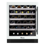 True ADA Height 24 Inch 40 Bottle Left Hinge Glass Door Outdoor Wine Cabinet - Matte White w/ Pewter Handle - TUWADA-24-LG-A~030-H05