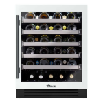 True ADA Height 24 Inch 40 Bottle Right Hinge Glass Door Outdoor Wine Cabinet - Matte White w/ Pewter Handle - TUWADA-24-RG-A~030-H05
