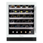 True ADA Height 24 Inch 40 Bottle Left Hinge Glass Door Outdoor Wine Cabinet - Matte White w/ Stainless Steel Handle - TUWADA-24-LG-A~030-H04
