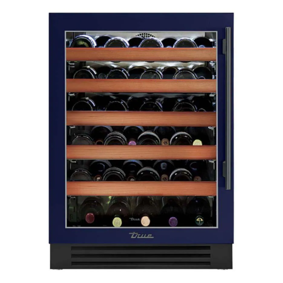 duttpack-40572 True 24 Inch 45 Bottle Left Hinge Glass Door Outdoor Wine Cabinet - Cobalt w/ Pewter Handle - TWC-24-L-OG-C~DSK-078-H05 - Image 1