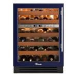 True 24 Inch 45 Bottle Left Hinge Glass Door Outdoor Dual Zone Wine Cabinet - Cobalt w/ Stainless Steel Handle - TWC-24DZ-L-OG-C~DSK-078-H04