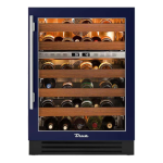 True 24 Inch 45 Bottle Right Hinge Glass Door  Outdoor Dual Zone Wine Cabinet - Cobalt w/ Stainless Steel Handle - TWC-24DZ-R-OG-C~DSK-078-H04