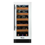 True 15 Inch 23 Bottle Right Hinge Glass Door Outdoor Wine Cabinet - Matte White w/ Pewter Handle - TWC-15-R-OG-C~DSK-030-H05