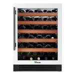 True 24 Inch 45 Bottle Right Hinge Glass Door Outdoor Wine Cabinet - Matte White w/ Pewter Handle - TWC-24-R-OG-C~DSK-030-H05