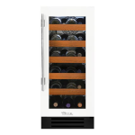 True 15 Inch 23 Bottle Right Hinge Glass Door Outdoor Wine Cabinet - Matte White w/ Stainless Steel Handle - TWC-15-R-OG-C~DSK-030-H04