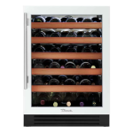 True 24 Inch 45 Bottle Right Hinge Glass Door Outdoor Wine Cabinet - Matte White w/ Stainless Steel Handle - TWC-24-R-OG-C~DSK-030-H04