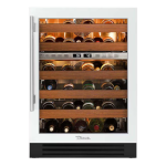 True 24 Inch 45 Bottle Right Hinge Glass Door Outdoor Dual Zone Wine Cabinet - Matte White w/ Stainless Steel Handle - TWC-24DZ-R-OG-C~DSK-030-H04