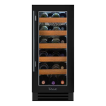 True 15 Inch 23 Bottle Right Hinge Glass Door Outdoor Wine Cabinet - Matte Black w/ Pewter Handle - TWC-15-R-OG-C~DSK-027-H05