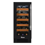 True 15 Inch 23 Bottle Left Hinge Glass Door Outdoor Wine Cabinet - Matte Black w/ Stainless Steel Handle - TWC-15-L-OG-C~DSK-027-H04