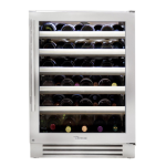 True 24 Inch 45 Bottle Right Hinge Glass Door Outdoor Wine Cabinet - Stainless Steel - TWC-24-R-SG-C