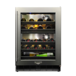 Kalamazoo Signature 24 Inch Dual-Zone Outdoor Wine Chiller - Right Hinge - Lock - Marine-Grade - K-HP24DO-4-3RL-M6