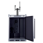 Summit Commercial Outdoor Rated Double Tap Cold Brew Nitro & Flat Coffee Dispenser / Kegerator w/ Shelves - SBC682CMTWIN - Image 4