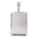True 24 Inch Right Hinge Outdoor Dual Tap Beverage Dispenser - Stainless Steel - TUR-24DD-R-SS-C
