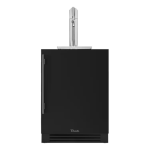 True 24 Inch Right Hinge Outdoor Single Tap Beverage Dispenser - Matte Black w/ Pewter Handle - TUR-24BD-R-OP-C~DSK-027-H05