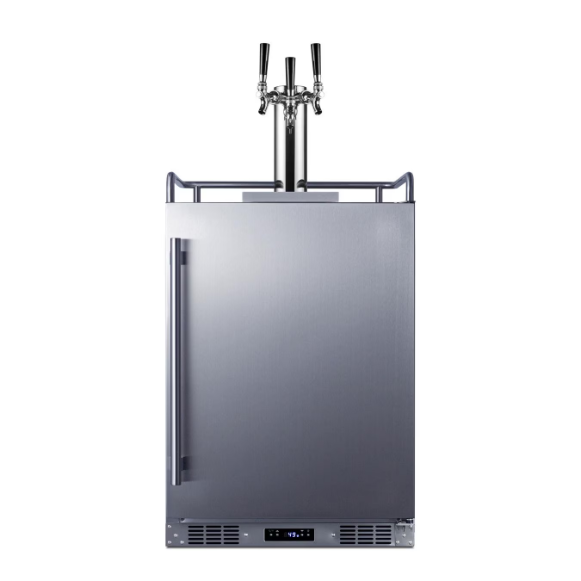 duttpack-40820 Summit Commercial Outdoor Rated Triple Tap Beer Dispenser / Kegerator w/ Shelves- SBC683OSTRIPLE - Image 1