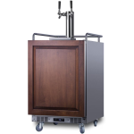 Summit 24-Inch 5.6 Cu. Ft. Built-In Kegerator - Custom Panel - SBC682PNRTWIN - Image 2