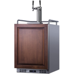 Summit 24-Inch 5.6 Cu. Ft. Built-In Cold Brew Coffee Kegerator - Custom Panel - SBC682PNRCFTWIN - Image 3