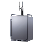 Summit Commercial Outdoor Rated Double Tap Nitro Infused Coffee Dispenser / Kegerator w/ Shelves - SBC682NCFTWIN - Image 3