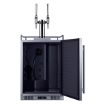 Summit Commercial Outdoor Rated Double Tap Nitro Infused Coffee Dispenser / Kegerator w/ Shelves - SBC682NCFTWIN - Image 4