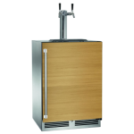 Perlick 24-Inch C-Series Two Tap Stainless Steel Panel Ready Outdoor Beverage Dispenser - Right Hinged - HC24TO-4-2R-2