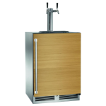 Perlick 24-Inch C-Series Two Tap Stainless Steel Panel Ready Outdoor Beverage Dispenser - Right Hinged w/ Door Lock - HC24TO-4-2RL-2