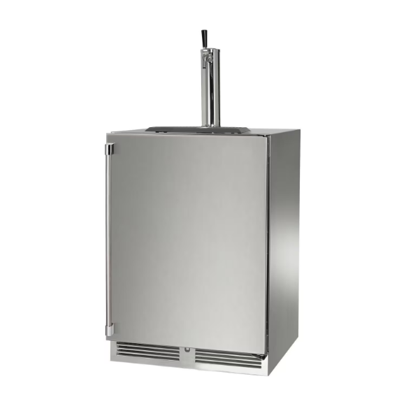 duttpack-40941 Perlick 24-Inch Signature Series Marine & Coastal Series Stainless Steel Single Tap Outdoor Beverage Dispenser - Right Hinge - HP24TM-4-1R-1 - Image 1