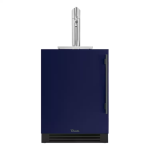 True 24 Inch Left Hinge Outdoor Single Tap Beverage Dispenser - Cobalt w/ Pewter Handle - TUR-24BD-L-OP-C~DSK-078-H05