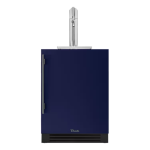 True 24 Inch Right Hinge Outdoor Single Tap Beverage Dispenser - Cobalt w/ Pewter Handle - TUR-24BD-R-OP-C~DSK-078-H05