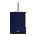 True 24 Inch Left Hinge Outdoor Single Tap Beverage Dispenser - Cobalt w/ Brass Handle - TUR-24BD-L-OP-C~DSK-078-H01