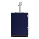 True 24 Inch Left Hinge Outdoor Dual Tap Beverage Dispenser - Cobalt w/ Stainless Handle - TUR-24DD-L-OP-C~DSK-078-H04
